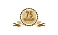 75 Years Ribbon Anniversary Royalty Free Stock Photo