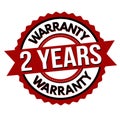 2 years warranty label or sticker