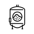 yeast beer production line icon vector illustration