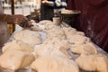 Yeast dough for baking bread. cooking process