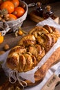 Yeast dough cake with orange marmolade Royalty Free Stock Photo