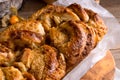 Yeast dough cake with orange marmolade Royalty Free Stock Photo