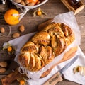 Yeast dough cake with orange marmolade Royalty Free Stock Photo