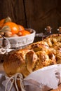 Yeast dough cake with orange marmolade Royalty Free Stock Photo