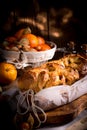 Yeast dough cake with orange marmolade Royalty Free Stock Photo