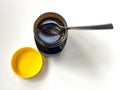 Yeast extract marmite jar from above