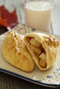 Yeast pastry with apples (pirogi)