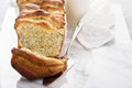 Yeast pull apart sweet bread with cream cheese Royalty Free Stock Photo