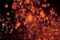 Yee Peng Festival, Loy Krathong celebration with more than a tho Royalty Free Stock Photo