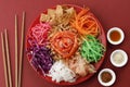 Yee Sang Chinese New Year Dinner for Prosperity Toss Celebration also known by Yu Sheng Spring Toss