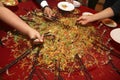 Yee sang, a special dish during Chinese New Year