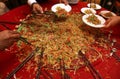 Yee sang, a special dish during Chinese New Year