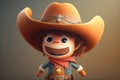 Super Happy Smile: A Delightful Pixar-style Cowboy