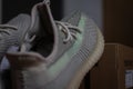 The yeezy 350 v2 citrin Royalty Free Stock Photo
