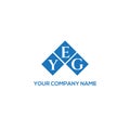 YEG letter logo design on BLACK background. YEG creative initials letter logo concept. YEG letter design