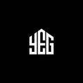 YEG letter logo design on BLACK background. YEG creative initials letter logo concept. YEG letter design.YEG letter logo design on
