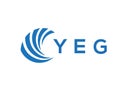 YEG letter logo design on white background. YEG creative circle letter logo concept. YEG letter design