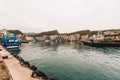 Yehliu fishing harbor in fisherman village in northern Taipei