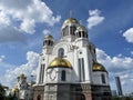 Yekaterinburg, Cathedral on the Blood in the name of All Saints Who Shone in the Russian Land. Royalty Free Stock Photo