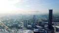 Yekaterinburg city, city center view, Ekaterinburg, Urals, Russia. Top view of the modern city with skyscrapers in