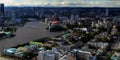 Yekaterinburg city. Panorama. View of the city from window on a cloudy day Royalty Free Stock Photo