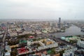 Yekaterinburg city. Panorama. View of the city from the window during the rain Royalty Free Stock Photo