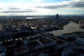 Yekaterinburg city. Panorama. View of the city from the window on a cloudy day Royalty Free Stock Photo