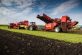 Yekaterinburg, RUSSIA - August 23, 2018: Agricultural machinery in a potato field Royalty Free Stock Photo