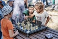 Children playing chess.