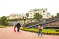 YEKATERINBURG, RUSSIA - AUGUST 9, 2020: Panorama of Rastorguyev-Kharitonov Manor Palace Royalty Free Stock Photo