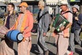 Yekaterinburg, Russia, 10.05.2019, International Society for Krishna Consciousness. People are dancing and singing the Hari-Krishn