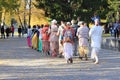 Yekaterinburg, Russia, 10.05.2019, International Society for Krishna Consciousness. People are dancing and singing the Hari-Krishn