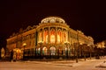 Night view of Sevastianov`s palace in Yekaterinburg, Russia Royalty Free Stock Photo