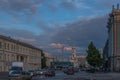 YEKATERINBURG, RUSSIA - 1 JULY, 2017: Central square and avenue Royalty Free Stock Photo