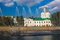 YEKATERINBURG, RUSSIA - JULY 3, 2018: View of Istoricheskiy Skver park in Yekaterinburg, Russ