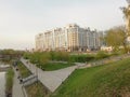 Yekaterinburg, Russia -08.05.2021: Modern residential high-rise buildings in Russia. Real estate background. Real estate market co Royalty Free Stock Photo
