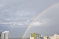 29-07-2020, Yekaterinburg, Russia: rainbow over the city, the view from the top floor