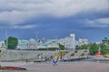 Yekaterinburg, Russia. View of the Historical Square and Sevastyanov`s House. Royalty Free Stock Photo