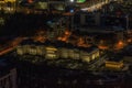 Yekaterinburg view from above night river Iset