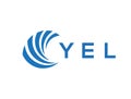 YEL letter logo design on white background. YEL creative circle letter logo concept. YEL letter design