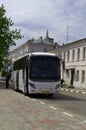 YELETS / LIPETSK, RUSSIA - MAY 08, 2017: tourist bus near the red square Royalty Free Stock Photo