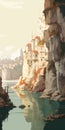 Yeli: A Mythic Art Nouveau Cliffside City