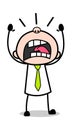 Yelling - Office Salesman Employee Cartoon Vector Illustration