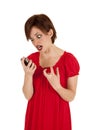 Yelling phone Royalty Free Stock Photo