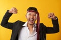 Yelling young asian man Royalty Free Stock Photo