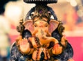 Yello Ganesh Elephant God in Hindusim mythology in rich king pos Royalty Free Stock Photo