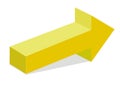 Yellow 3d arrow