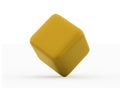 Yellow abstract cubes background rendered
