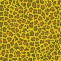 Yellow Abstract Diagonal Leopard Fashion Seamless Pattern