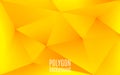 Yellow abstract geometric background. Polygon shapes backdrop. Triangular low poly mosaic. Creative design template